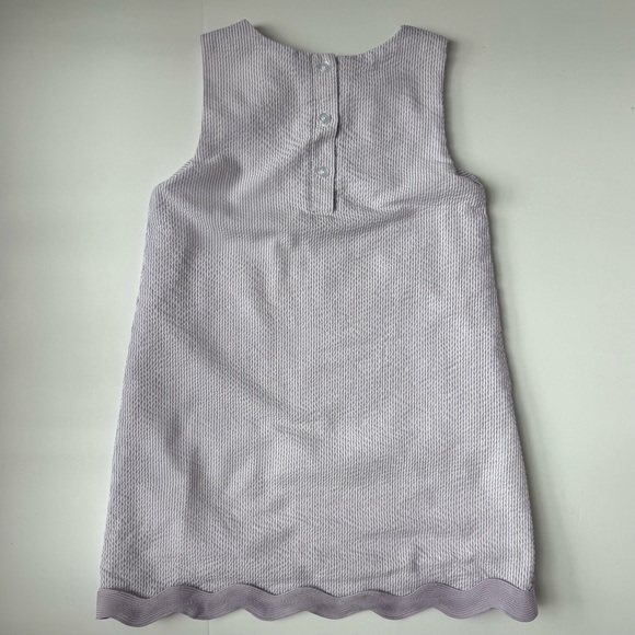 Stitchy Fish Rebecca Ric Rac Purple Seersucker Dress Girls Size 6 - Picture 5 of 5